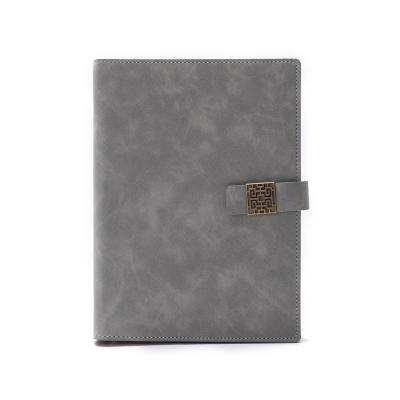 China Custom Notebook Ring Binder Planner Journal Gift Logo Diary With Magnetic Clasp PU A5 Magnetic Classic Leather Loose Leaf Notepad for sale