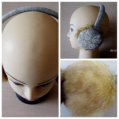 China Gilrs/ladies acrylic ear muff--fake fur on ears--jacquard design for sale