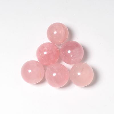 China Hot-selling High Quality Rose Quartz Pink Crystal Ball Healing Stone Sphere From Europe For Sale for sale