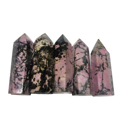 China China Wholesale Natural Customization Point Crystal Tower Healing Rhodolite Stones For Sale for sale