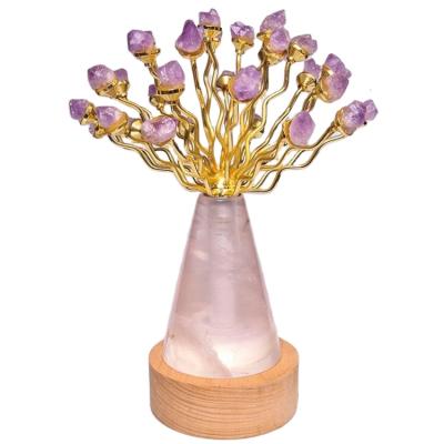 China Hot-Wholesale Colorful Natural Amethyst Crystal Tree With Cluster Stand From China For Healing for sale