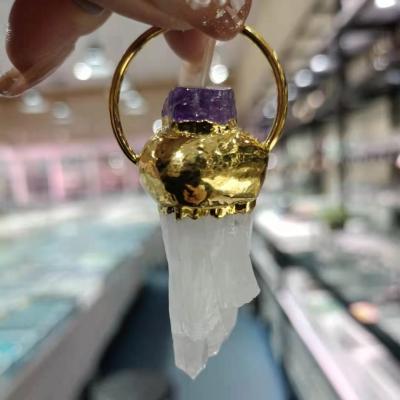 China China Wholesale High Quality Crystal Stone Craft White Crystal Pendulum Pendant For Sale for sale