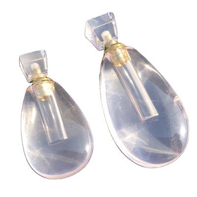 China Wholesale High Quality Natural China Rose Pink Crystal Gem Essential Oil Perfume Bottle Delicate Pendant for sale