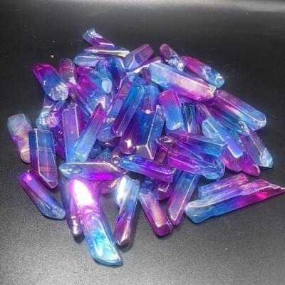 China China Rainbow Angel Aura Lemurian Seed Quartz Crystals High Grade Titanium Point Christmas Decorate for sale