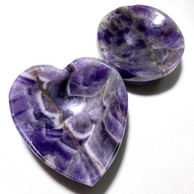 China China Wholesale High Quality Hand Carved Natural Quartz Heart Shape Singing Bowls Crystal Bowls for sale