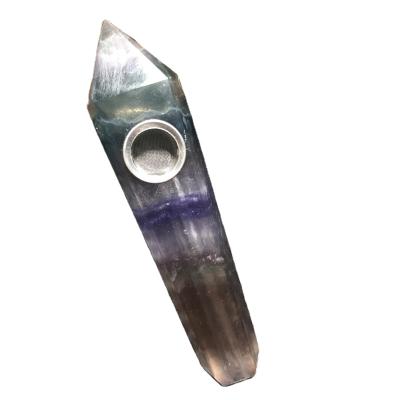 China Natural Quartz Crystal Color Fluorite Smoking Pipe from China for sale