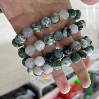 China Factory-Wholesale Europe Price and Hot-selling High Quality Natural Stone Heal Moss Agate Bracelets For Gifts for sale