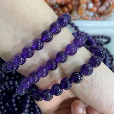 China Hot-Wholesale Natural Amethyst Healing Stone Jewelry Women Factory-Europe Price Bracelets For Gifts for sale