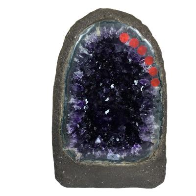 China China Wholesale Crystal Crafts Natural Amethyst Hole Home or Office for Feng Shui Decoration for sale