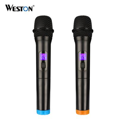 China Handheld Microphone WESTON 2 Channel Wireless Microphone System For Party for sale