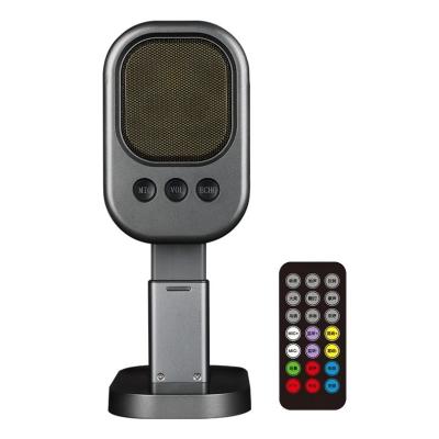 China USB Microphone Square 360 ​​Condenser Microphone Rotary Live Sound Card Singing Hand Internet Celebrity Special Fast Anchor Microphone for sale