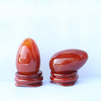 China China Red Carnelian Yoni Eggs For Women Undrilled Natural Stone Energy Healing Reiki Healing for sale