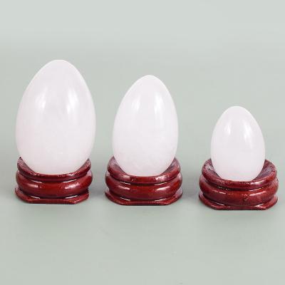 China China Wholesale Natural White Exercise Jade Yoni Egg Undrilled Quartz Carved Crystal Stone Egg For Vaginal for sale