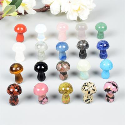 China Wholesale Natural Stone Rose Quartz Amethyst Polished Mini Crystal Mushroom from Europe for sale