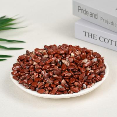 China Wholesale Natural Polished Raw Stone Gem Stone Chips From Europe Crystal Gravel Red Jasper Tumbled for sale