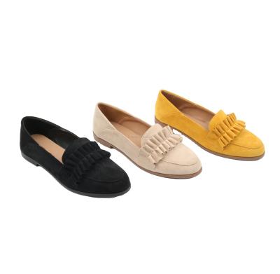 China High quality and cheap price style flat lace-up microfiber fashion trend women shoes upper material loafers for sale