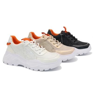 China New fashion trend lady sports style PU and particular upper material with high quality PU outsole women sneakers for sale