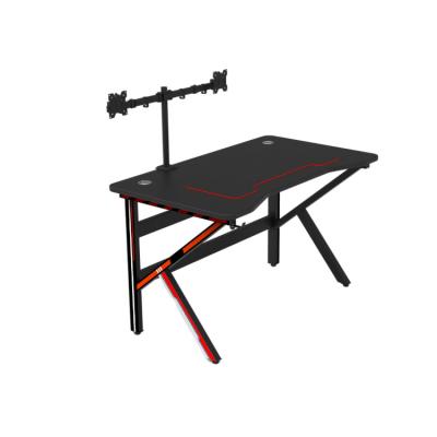 China Za Black Computer Desk Foldable Modern Black Gaming Desk Professional Gaming Desk for sale