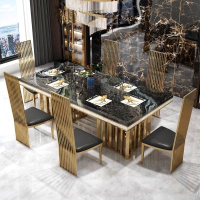 China Adjustable (other) dining chair and table set 8 seater dining table set for sale