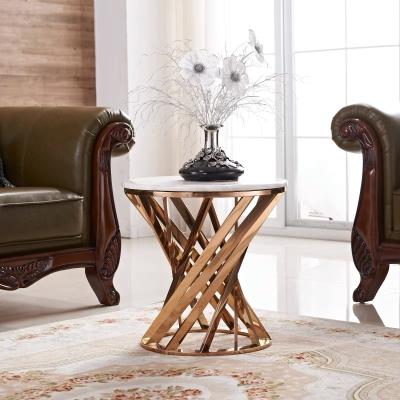 China Extendable gold side table with drawers living room side table lamps for sale