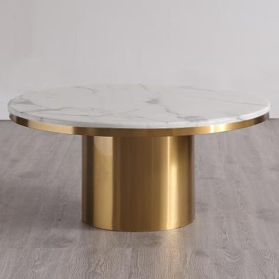 China Convertible Furniture Tea Table Leisure Center Table With Metal Gold Frame Coffee Table for sale