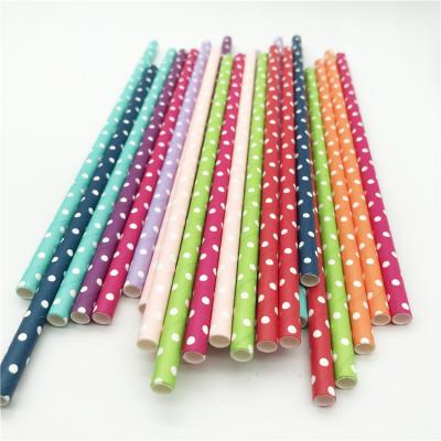 China Food Grade Disposable Colorful Eco Friendly Drinking Biodegradable Paper Straws for sale