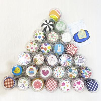 China Disposable Paper Muffin Cupcake Cups Bakery Tools Disposable Snack Cake Cups 100pcs Cups Per Canister Cupcake Liners for sale