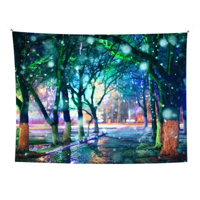 China Beautiful Living Room Wall Hanging Forest Traditional Decorative Tapestry for sale