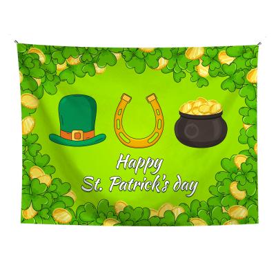 China Irish Shamrock Clover Wall Hanging Tapestry Lucky Irish Day of Lucky St Patrick's Day Tapestry Decoration Traditional St Patrick's Day Be Home Decor for sale