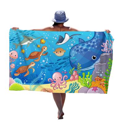 China Disposable Original Cuts Boho Bag 90*180 Cotton Surf Poncho Round Microfiber Travel Folding Anti-sand 100% Soft Beach Towel for sale