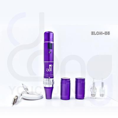 China Anti-puffiness ELON-YC Derma pen E5 OEM free partial facial mesotherapy machine microneedling dermapen electric mesoscooter dermapen for sale