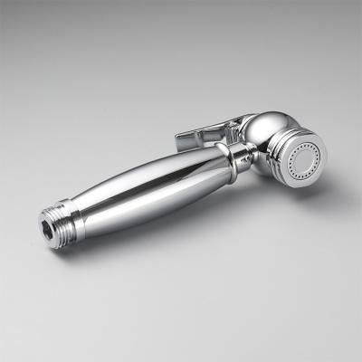 China Modern Wholesale Brass Silver Women's Wash Hand Shower Head Body Cleaner Bidet Toilet Spray Gun Small For Bathroom Accessories for sale