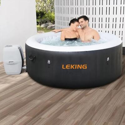 China 2022 New Modern Design Popular Inflatable Outdoor Hot Tub Spa Round Shape AirJet Hot Tub 4 Person for sale