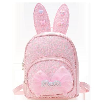 China Animal Shape Kids Bag 3D Rabbit Children School Backpack Leather Bag Kids Sequin Bag Cute Good Quality For Boys Girls for sale