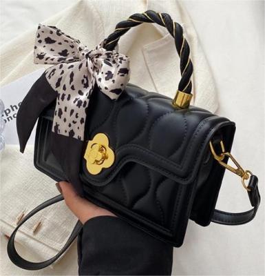 China Lady Luxury Designer Custom Mini Women Cross - Body Bag Paired With Silk Scarf Accessories for sale