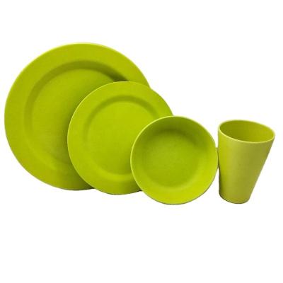 China 2022 New Design Viable Bamboo Fiber Serving Dinner Dessert Dishes and Biodegradable Dinner Dishes for sale