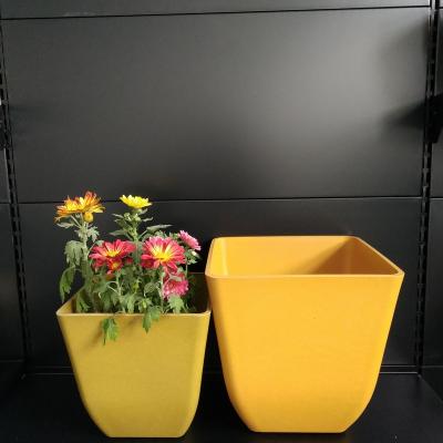 China Eco - Friendly Biodegradable Bamboo Fiber / Rice Husk Garden Flower Pot for sale