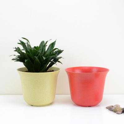 China Eco-friendly Modern Bamboo Fiber Indoor Wholesale Flower Pots Flower Planter Biodegradable Fiber Pot for sale