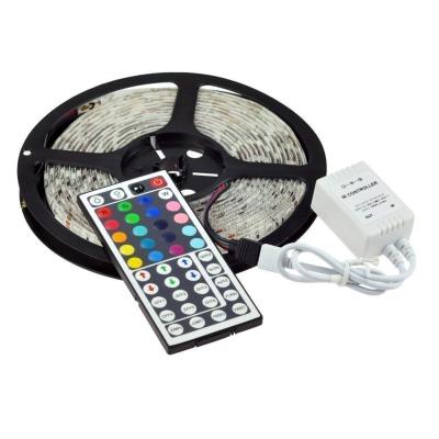 China Warehouse 3528 RGB Flexible Led Strip Light Power Adapter +IR Waterproof Remote Controller +12v 2A for sale