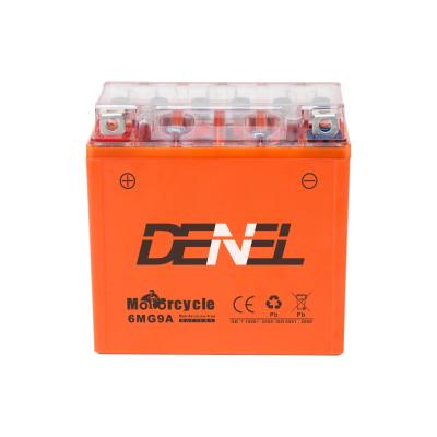 China 9Ah Motorcycle Gel Battery Motorcycle Orange Gel SMF Maintenance Free Rechargeable Battery for sale