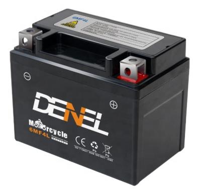 China Motocycle denel motorcycle battery 12v 4ah 6MF4L sealed lead acid maintenance free battery for motorbike for sale