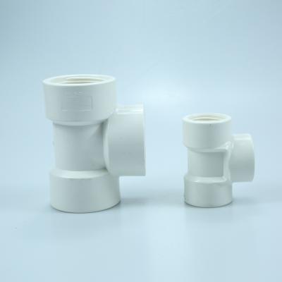 China Gold Supplier Cheap Custom PVC Injection Molds Plastic PVC Tee Connection PVC Pipe Fitting 45 Degree for sale