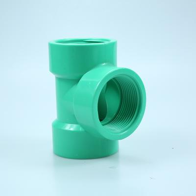 China Hot Selling PVC Tee Pipe Fitting PVC For Tub Parts Plastic Tee Fitting T-Piece Fitting for sale