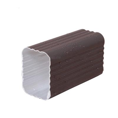 China Shifang Modern Pipe Factory Price Direct Brown Aluminum Alloy Covering Gutters Rainwater Gutter Fitting K Gutter Miter for sale