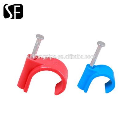 China shifang 20mm easy installation pipe nail hook plastic cable tie for sale