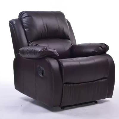 China 2022 Hot Selling Single Manual Storage Comfort PU Recliner Leather Manual Chair For Living Room for sale