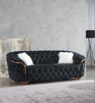 China 2022 Storage Furniture Velvet Chesterfield Living Room Sofas Luxury Classic Tufted Chesterfield for sale