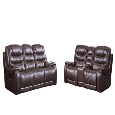 China 2022 Popular Expandable Living Room Sofa Power Recliner Sofa Reclining Couch With Console for sale