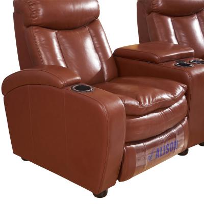 China Other 2022 Home Theater Special Use Sofa , Luxury Living Room Leather Sofa With LED Lights for sale