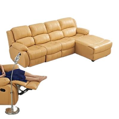 China 2021 Reclining Recliner Sofas Living Room Sectional Sofa Faux Leather Recliner Sofas With Functional Chaise for sale